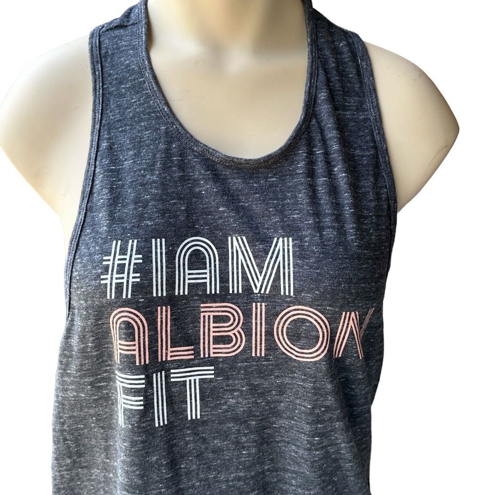Albion Dark Tank Top Women's‎ Medium Gray Racerback Shirt Sleeveless NWT